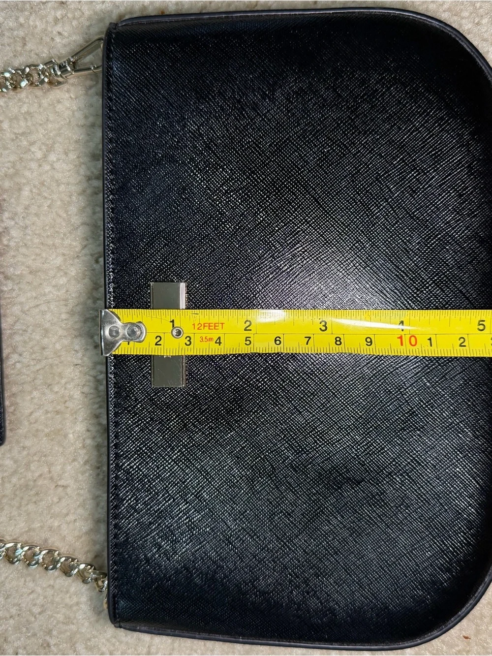 Kate Spade NY Kenzie Lilly Pochette chain straps matching card holder black